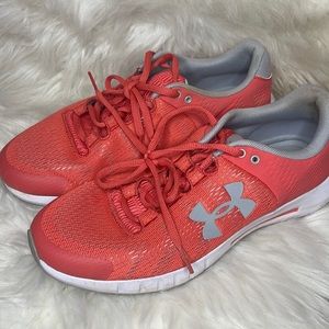 Under armour coral tennis shoes